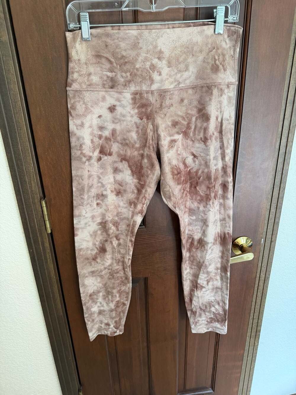 Lululemon High-Rise Tight 25" Foil Marble Dye Smoky Red Size 10